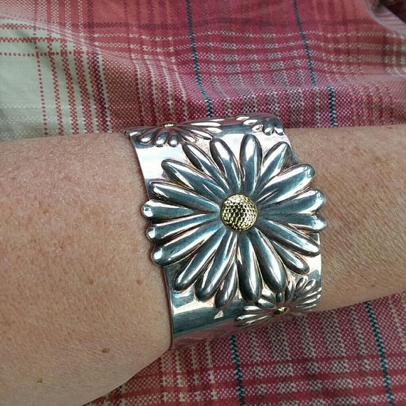 Tiffany Co 925 Sterling Daisy Cuff 